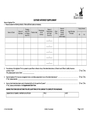 Outside Interest Supplement Form