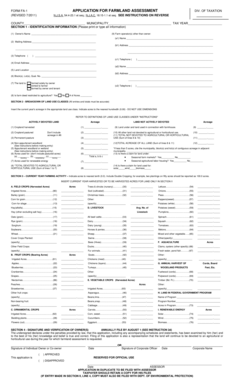 New Jersey Farmland Assessment Application