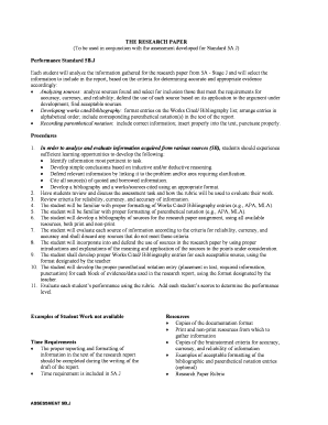 Research Paper Assessment Form