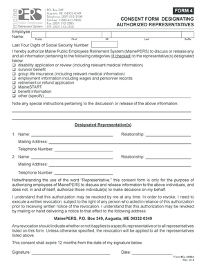 MainePERS Consent Form