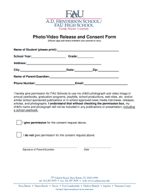 Photo/Video Release and Consent Form