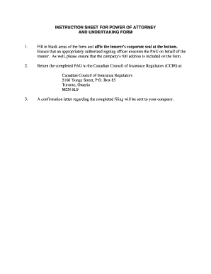 Canada Non-Resident Inter-Province Motor Vehicle Liability Insurance Power of Attorney