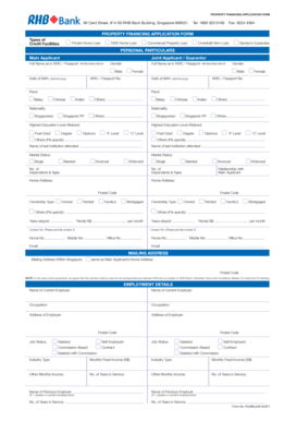 Property Financing Application Form