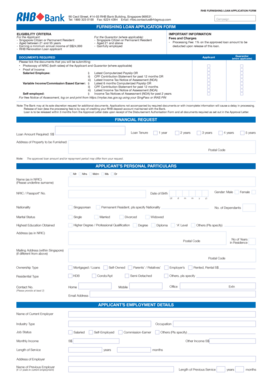 RHB Furnishing Loan Application Form