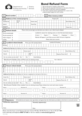 Bond Refund Form