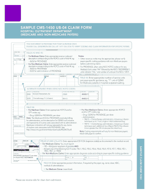 CMS-1450 UB-04 Claim Form