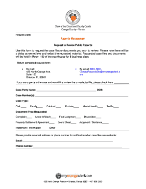 Florida Public Records Request Form