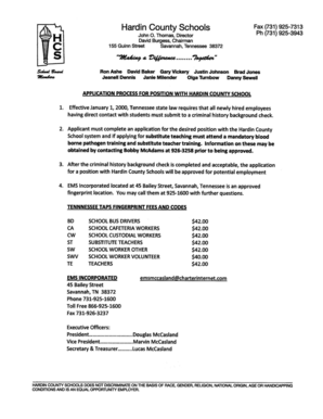 Tennessee Substitute Teacher Application