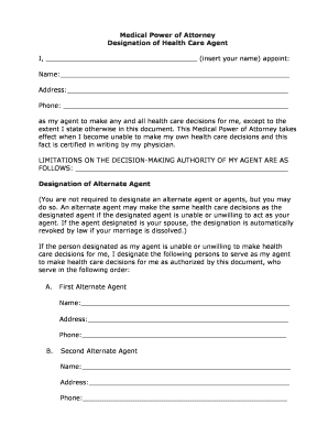 Medical Power of Attorney