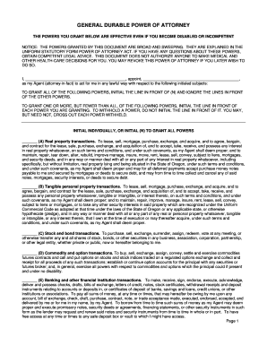 General Durable Power of Attorney
