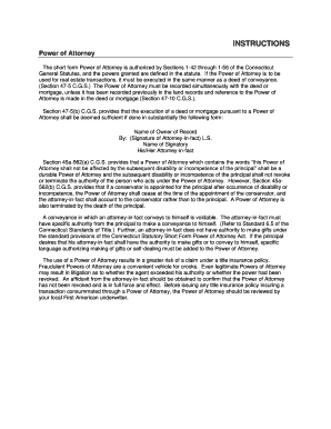 Connecticut Durable Power of Attorney