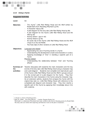 Little Red Riding Hood and the Wolf Lesson Plan