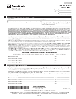 TD Ameritrade Limited Power of Attorney