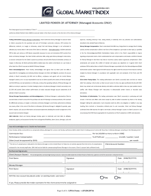 Limited Power of Attorney for Managed Accounts
