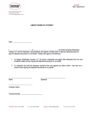 Limited Power of Attorney