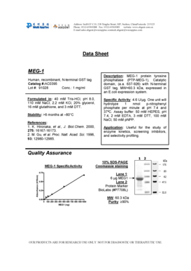 Fillable Online Data Sheet MEG-1 Quality Assurance Fax Email Print ...