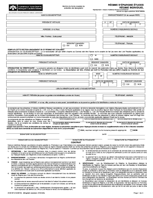 Formulaire d'enregistrement de REER