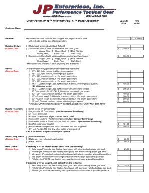 JP-15 Rifle Order Form