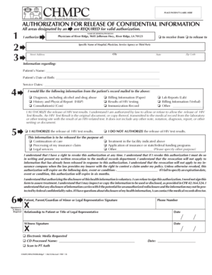 Authorization for Release of Confidential Information