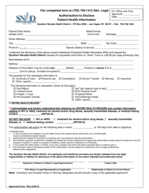 Authorization to Disclose Patient Health Information
