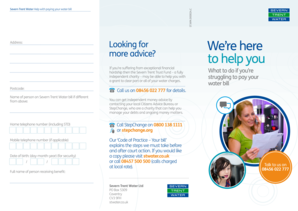 Severn Trent Water Bill Payment Assistance Form