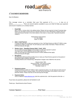 Payment Reminder Notice