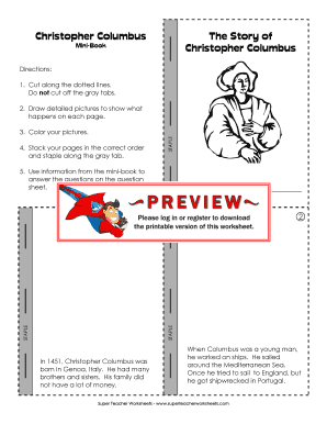 Christopher Columbus Mini-Book