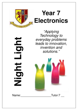 Electronics Night Light Project Form