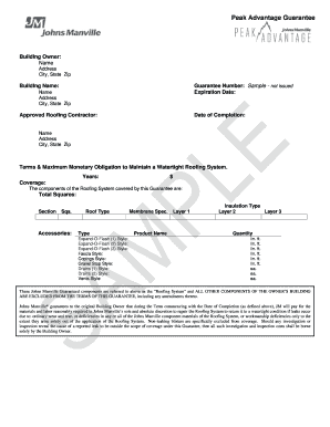 Peak Advantage Roofing Guarantee