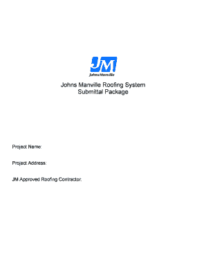 Johns Manville Roofing System Submittal Package