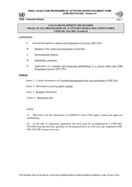 Small-Scale CDM Programme of Activities Design Document Form