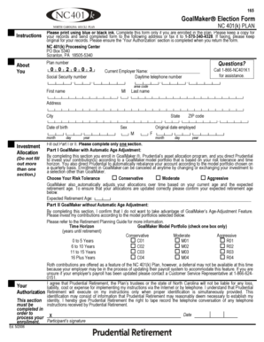 NC 401(k) Plan Election Form