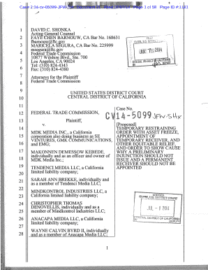 Temporary Restraining Order With Asset Freeze Appointment of Temporary Receiver and Other Equitable Relief and Order to Show Cause Why a Preliminary Injunction Should Not Issue and a Permanent Receiver Should Not be Appointed Temporary