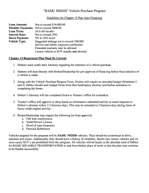 Vehicle Purchase Request Form