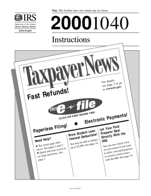 US Federal 2000 Form 1040