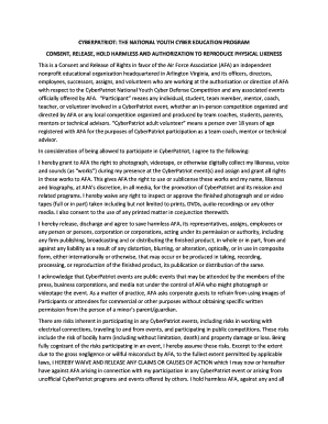 CyberPatriot Consent and Release Form