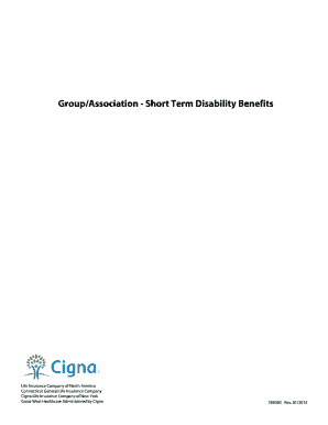 Short Term Disability Benefits Claim Form