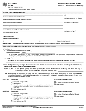 Annex for a Notarized Power of Attorney