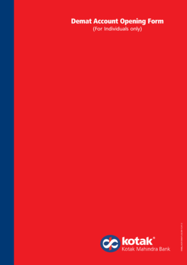 Kotak Mahindra Bank Demat Account Opening Form
