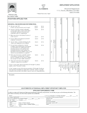 City Employment Application