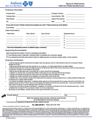 Request for Reimbursement Health Care Flexible Spending Account