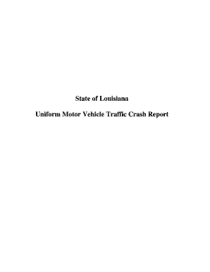 Louisiana Uniform Motor Vehicle Traffic Crash Report