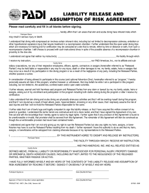 Liability Release and Assumption of Risk Agreement