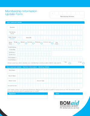 Membership Information Update Form