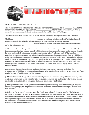 Waiver of Liability for Minors