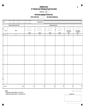Indonesian Corporate Tax Loss Compensation Form