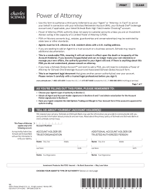 Charles Schwab Power of Attorney Form