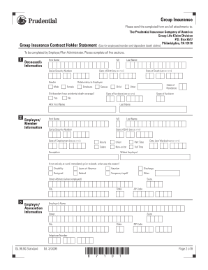 Group Life Insurance Claim Form