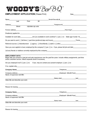 Employment Application Form