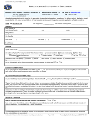 Southeastern Application for Employment